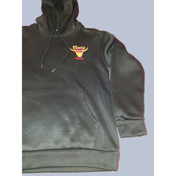 Coors Banquet Rodeo Hoodie Black Mens Medium - Picture 4 of 10